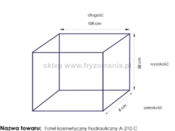 Activ A 210C PEDI Fotel kosmetyczny podologiczny, biały