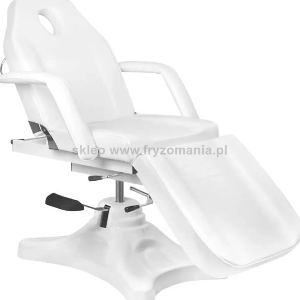 Activ A 234D Fotel kosmetyczny z kołyską, hydrauliczny biały