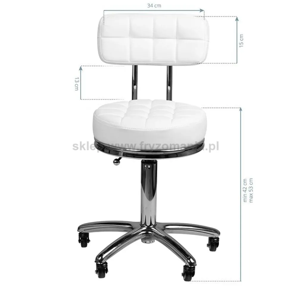 Activ AM-877 Taboret kosmetyczny, biały