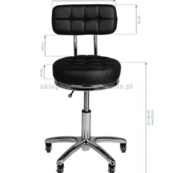 Activ AM-877 Taboret kosmetyczny, czarny