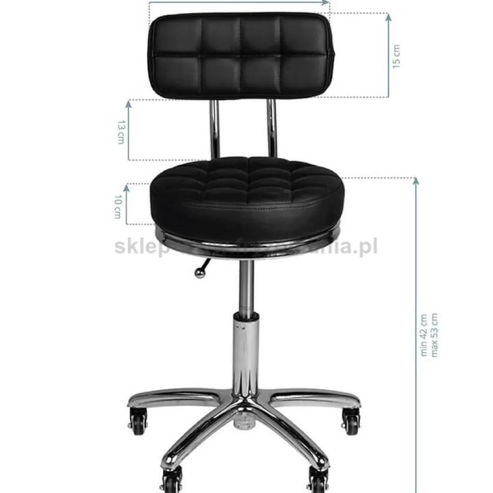 Activ AM-877 Taboret kosmetyczny, czarny