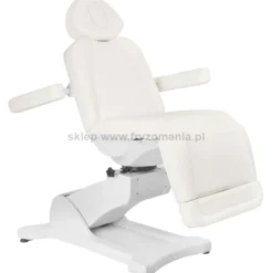 Activ AZZURRO 869A Fotel kosmetyczny, elektryczny, obrotowy, biały dostępny w 48h