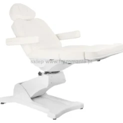 Activ AZZURRO 869A Fotel kosmetyczny, elektryczny, obrotowy, biały dostępny w 48h