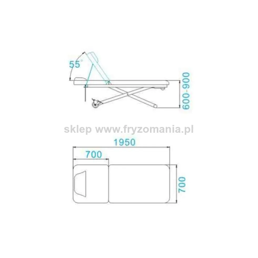 Activ AZZURRO 329E 1 silnikowa Leżanka kosmetyczna biała dostępna 48h