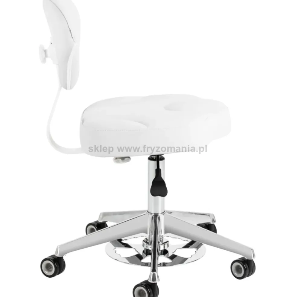 Activ Azzurro 156-F taboret kosmetyczny biały, dostępny w 48h