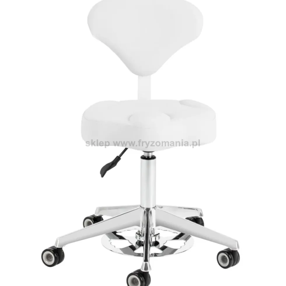 Activ Azzurro 156-F taboret kosmetyczny biały, dostępny w 48h