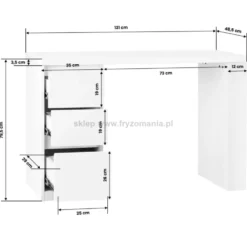 Activ 332 Biurko kosmetyczne białe, dostępne w 48H