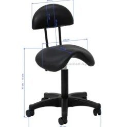 Activ 6001B taboret kosmetyczny czarny, dostępny w 48h