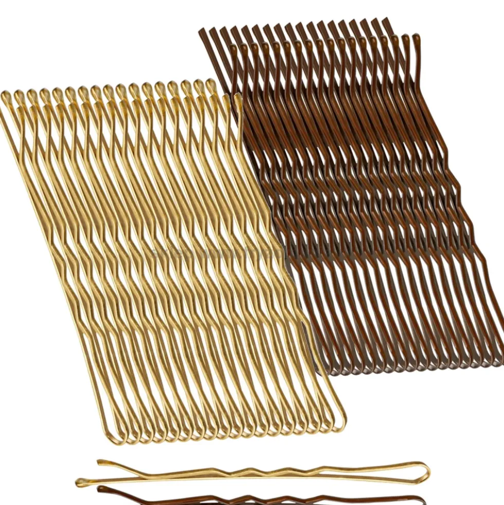 Activ E-64 Wsuwki fryzjerskie do włosów złote mix, 6cm 36szt.