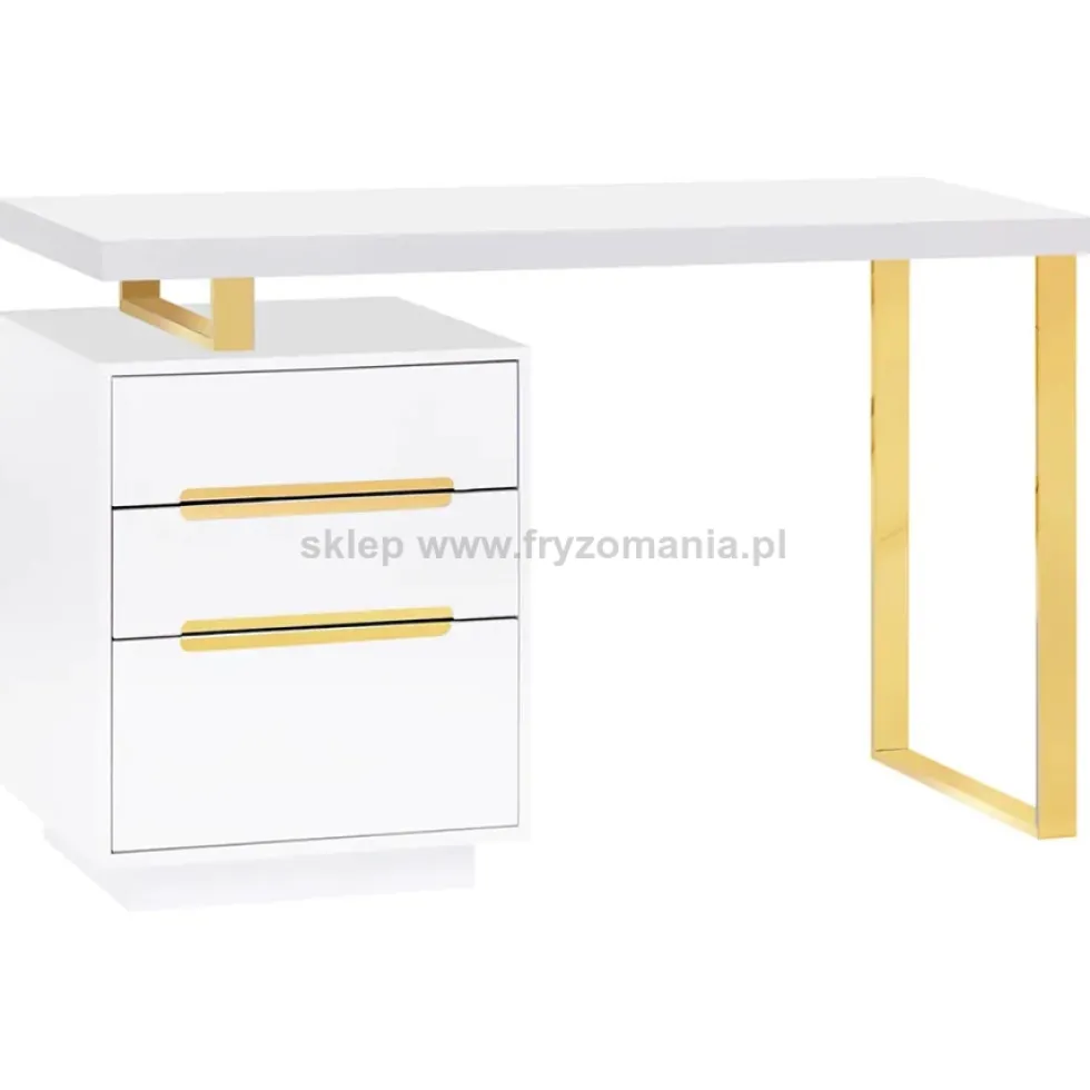 Activ 3311G Biurko kosmetyczne, złoto-białe, dostępne w 48H