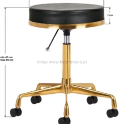 Activ H4 Taboret kosmetyczny, złoto-czarny dostępny w 48h