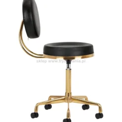 Activ H5 Taboret kosmetyczny, złoto-czarny dostępny w 48h