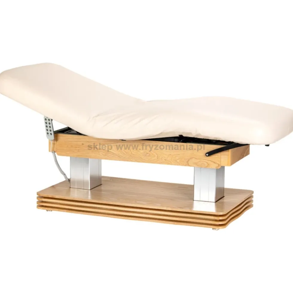 Activ Sillon Comfort Leżanka SPA kosmetyczna, kremowa z jasnobrązową podstawą, dostępna w 48H