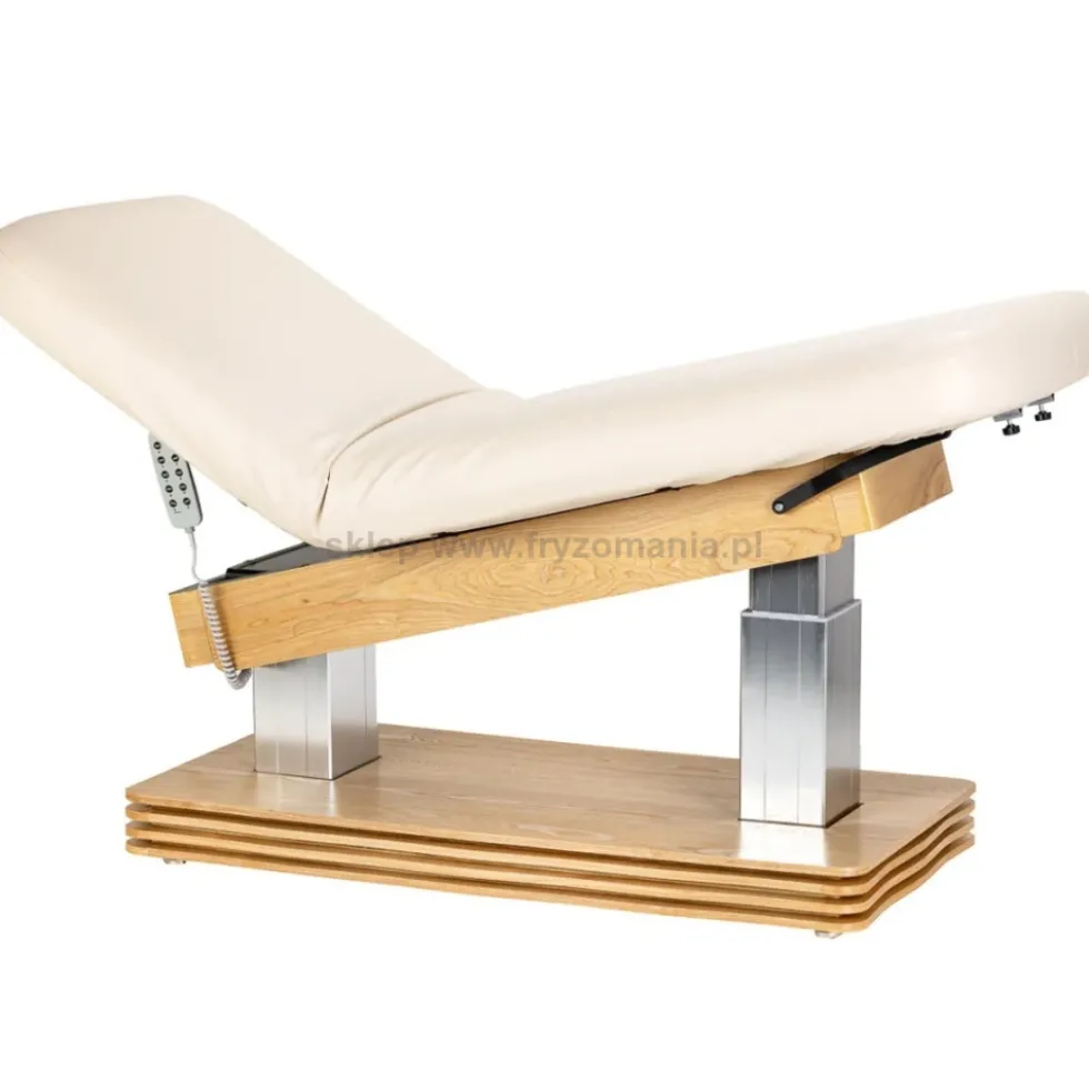 Activ Sillon Comfort Leżanka SPA kosmetyczna, kremowa z jasnobrązową podstawą, dostępna w 48H