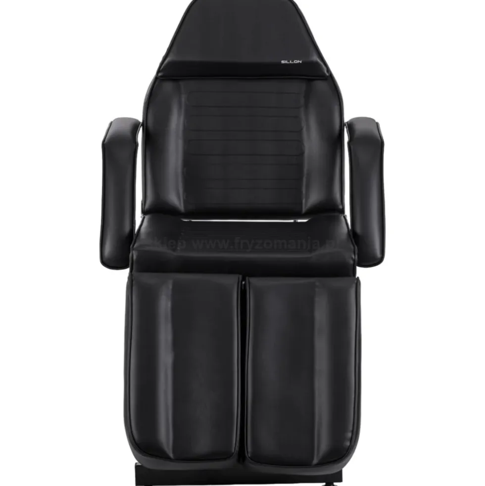 Activ Sillon 210 fotel kosmetyczny hydrauliczny, z kołyską i dzielonym podnóżkiem, czarny, dostępny w 48h