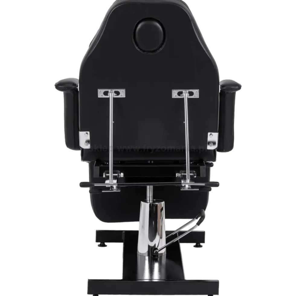 Activ Sillon 210 fotel kosmetyczny hydrauliczny, z kołyską i dzielonym podnóżkiem, czarny, dostępny w 48h