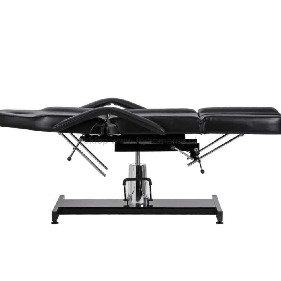Activ Sillon 210 fotel kosmetyczny hydrauliczny, z kołyską i dzielonym podnóżkiem, czarny, dostępny w 48h