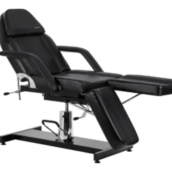 Activ Sillon 210 fotel kosmetyczny hydrauliczny, z kołyską i dzielonym podnóżkiem, czarny, dostępny w 48h