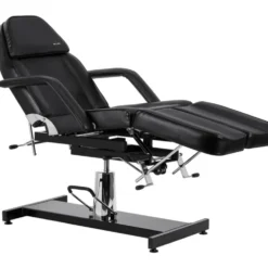 Activ Sillon 210 fotel kosmetyczny hydrauliczny, z kołyską i dzielonym podnóżkiem, czarny, dostępny w 48h