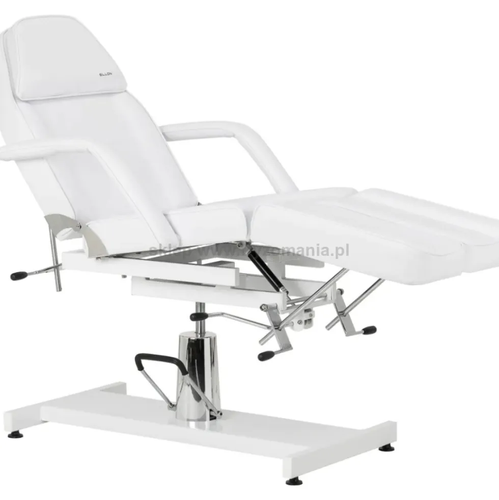 Activ Sillon 210 fotel kosmetyczny hydrauliczny, z kołyską i dzielonym podnóżkiem, biały, dostępny w 48h