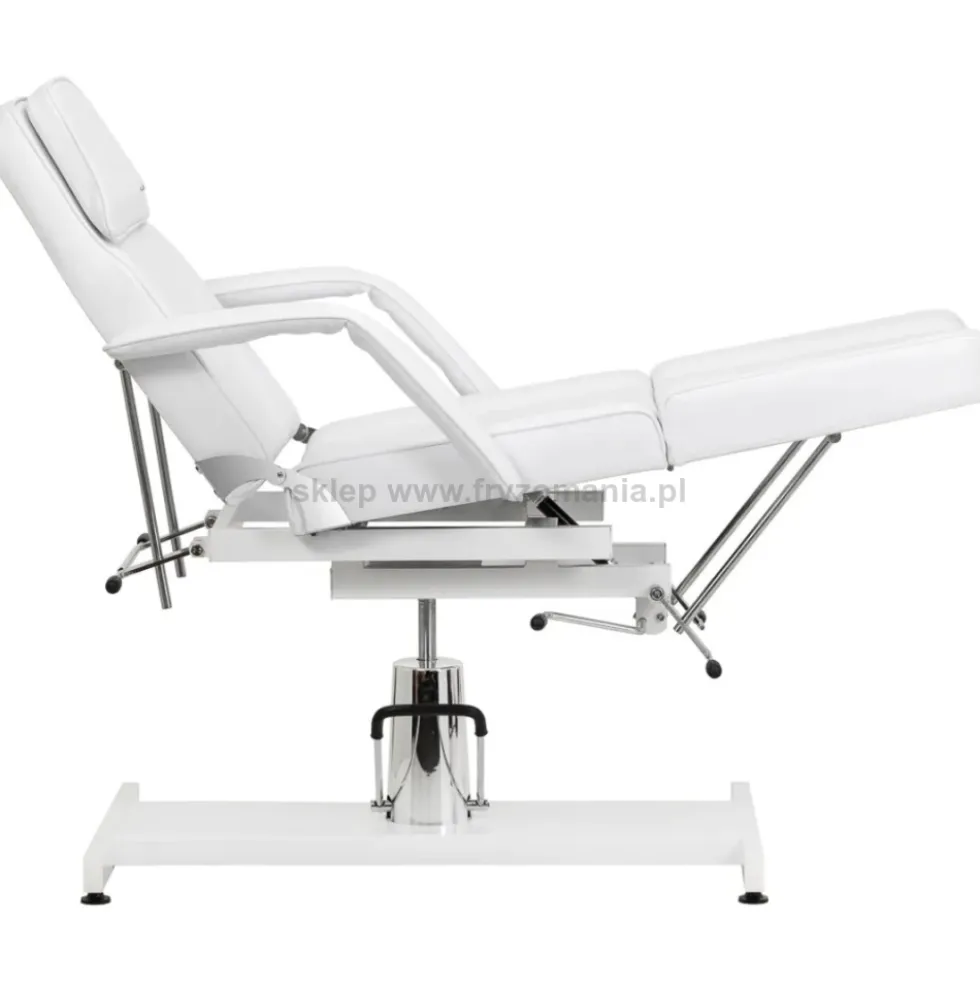Activ Sillon 210 fotel kosmetyczny hydrauliczny, z kołyską i dzielonym podnóżkiem, biały, dostępny w 48h