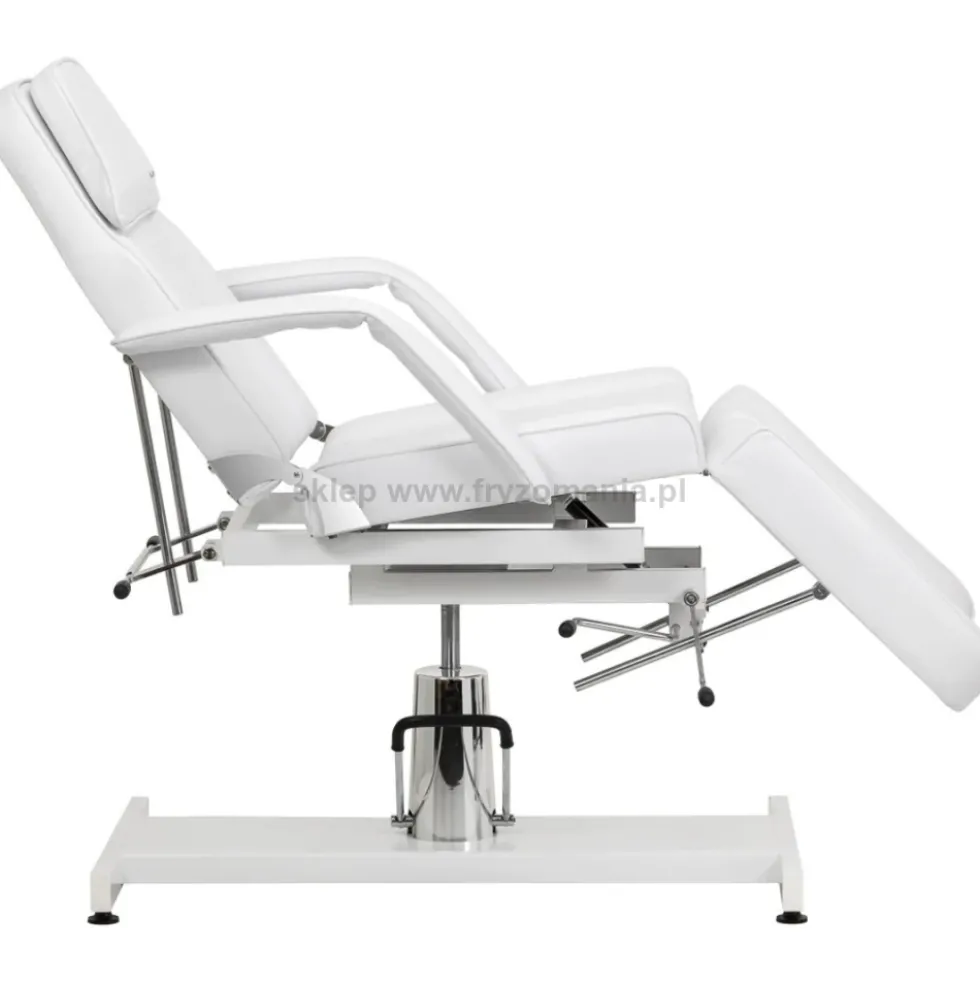 Activ Sillon 210 fotel kosmetyczny hydrauliczny, z kołyską i dzielonym podnóżkiem, biały, dostępny w 48h