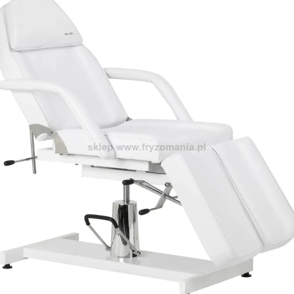 Activ Sillon 210 fotel kosmetyczny hydrauliczny, z kołyską i dzielonym podnóżkiem, biały, dostępny w 48h