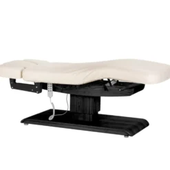 Activ Sillon Relax Leżanka SPA kosmetyczna, kremowa z czarną podstawą, dostępna w 48H