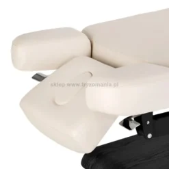 Activ Sillon Relax Leżanka SPA kosmetyczna, kremowa z czarną podstawą, dostępna w 48H