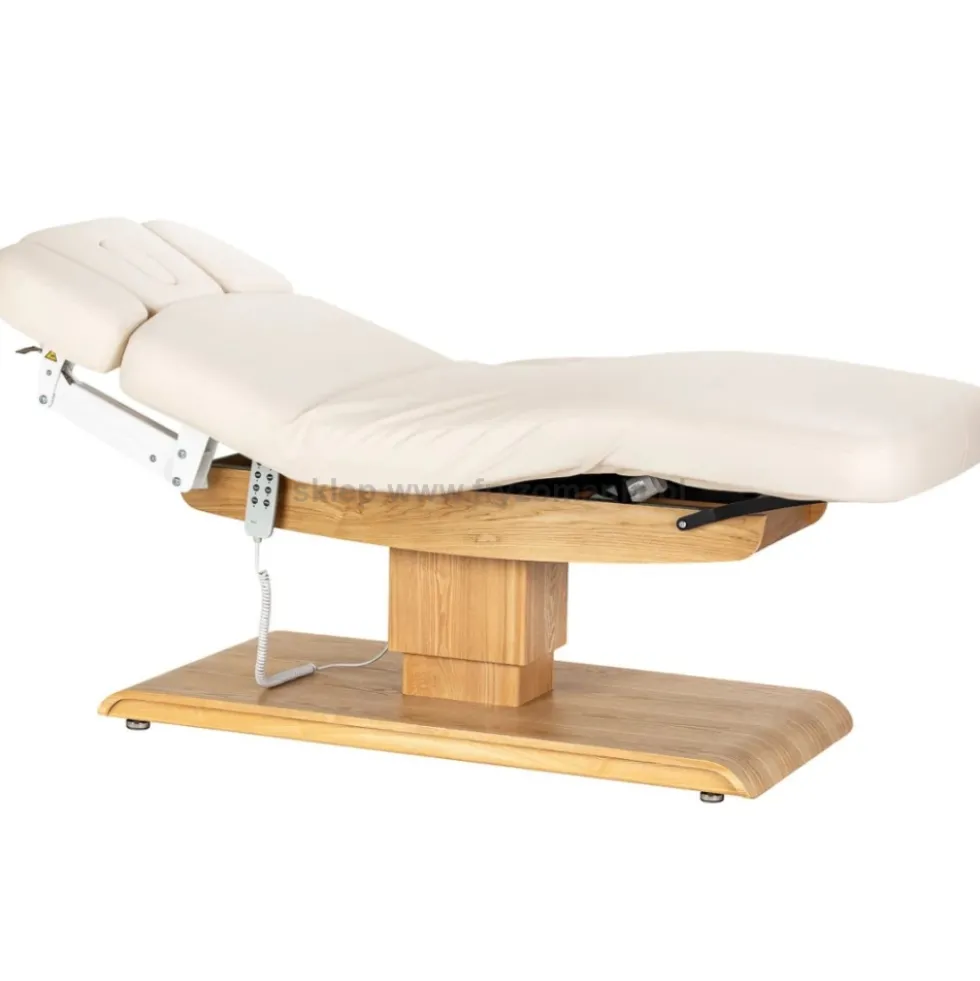 Activ Sillon Relax Leżanka SPA kosmetyczna, kremowa z jasnobrązową podstawą, dostępna w 48H