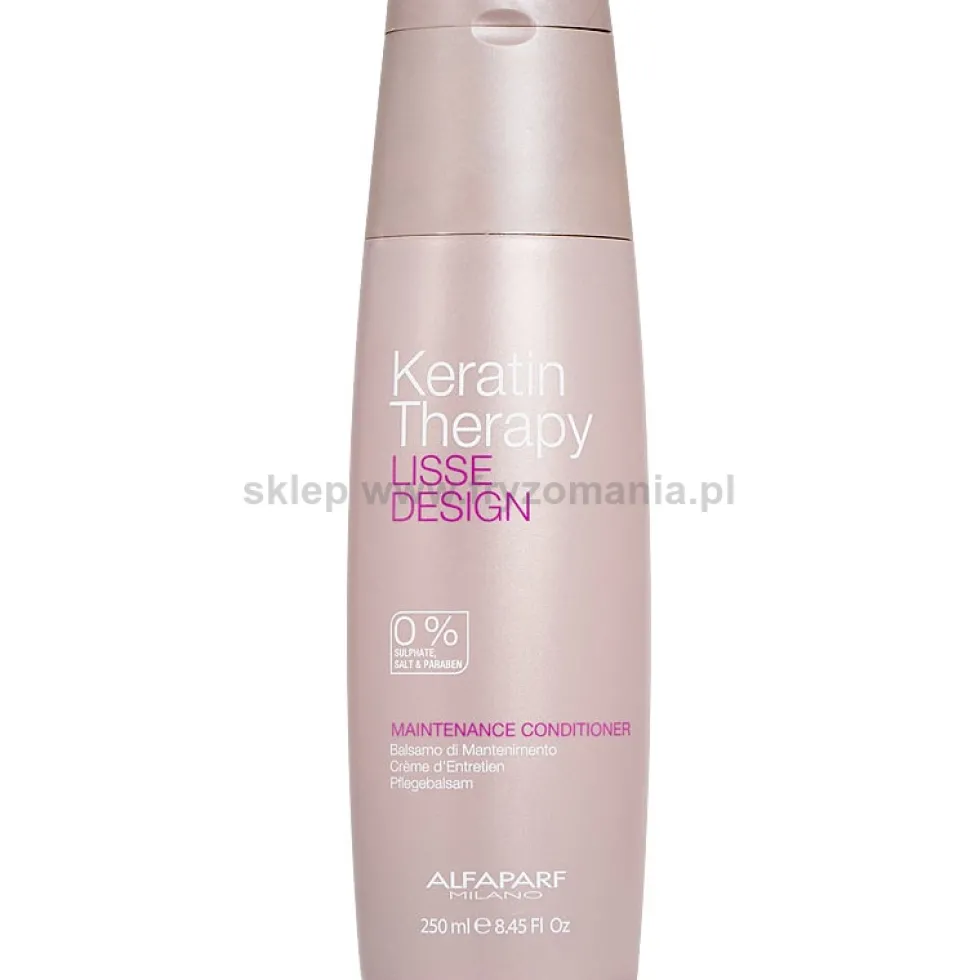 Alfaparf Keratin Therapy Lisse Design odżywka po keratynowym prostowaniu włosów 250ml