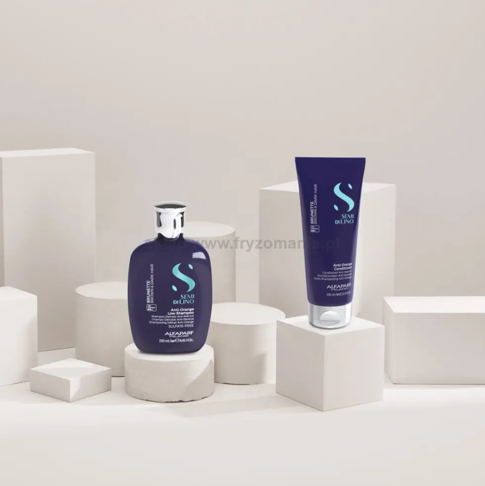 Alfaparf Semi Di Lino Brunette Anti-Orange Szampon do włosów brązowych i ciemnych 250ml
