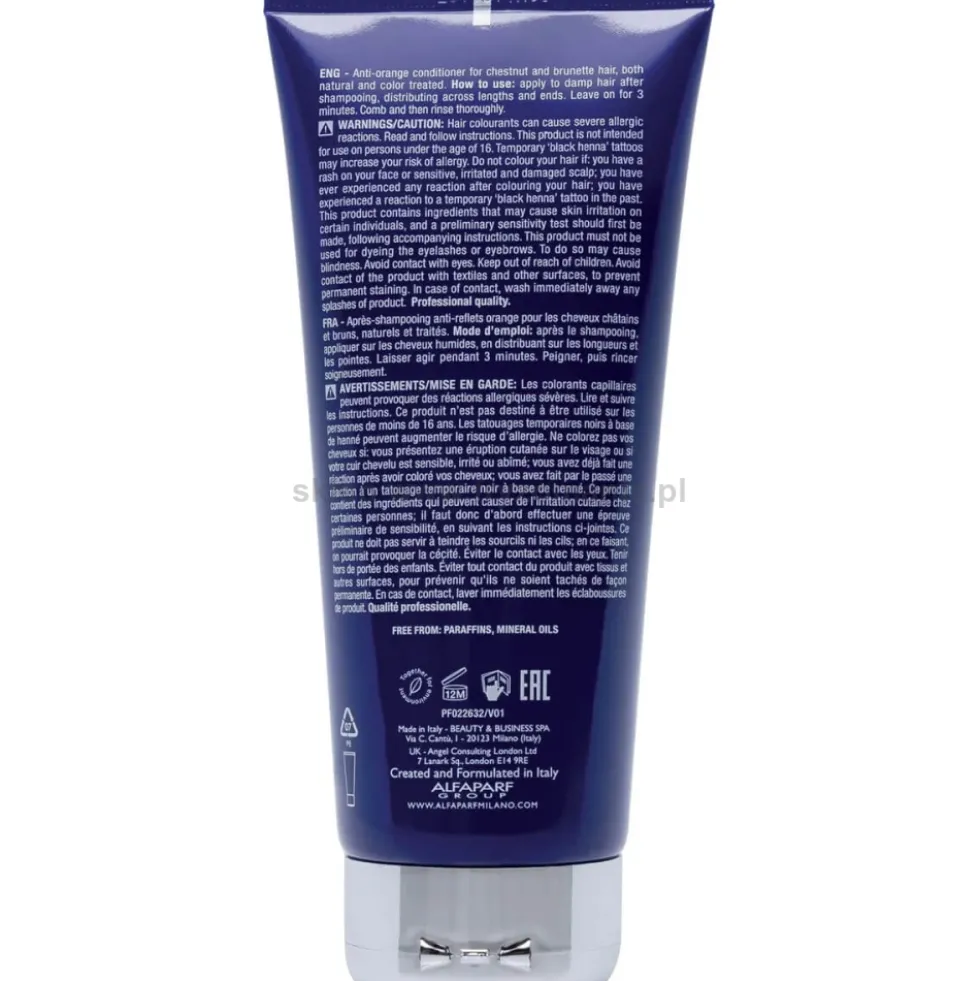 Alfaparf Semi Di Lino Brunette Anti-Orange Odżywka do włosów brązowych i ciemnych 200ml