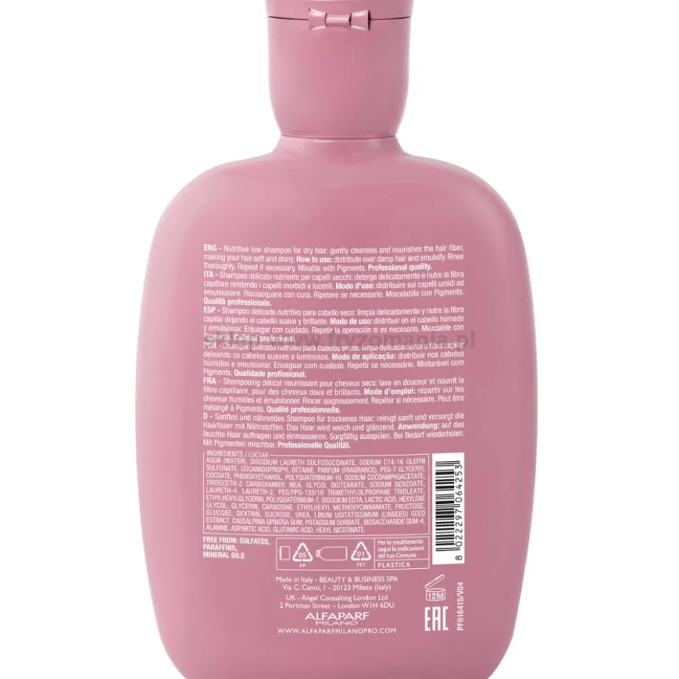 Alfaparf Semi Di Lino MOISTURE szampon nawilżający do włosów mocno odwodnionych 250ml