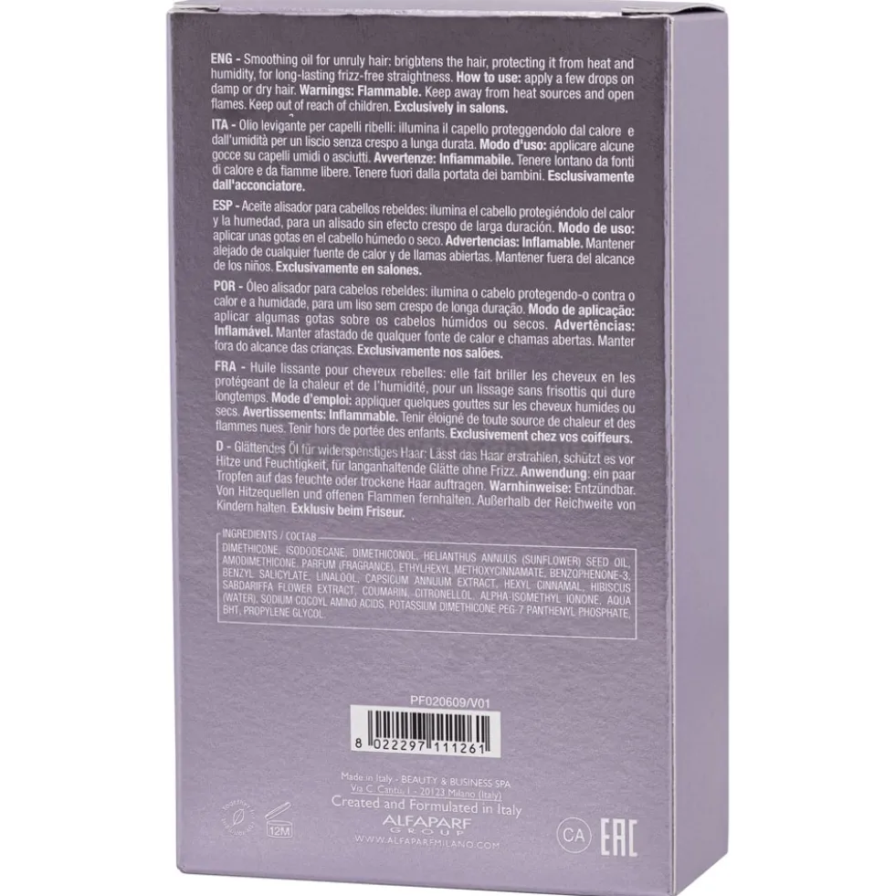 Alfaparf Semi Di Lino Smooth Olejek wygładzający do włosów niezdyscyplinowanych 100ml