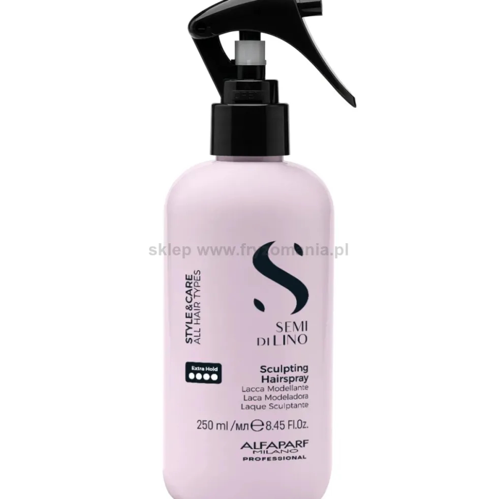 Alfaparf Semi Di Lino Style&Care Sculpting Lakier do włosów bez gazu, bardzo mocny 250ml