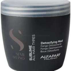 Alfaparf Semi Di Lino Sublime Detoxifying Mud Maska błotna, oczyszczająca i rozświetlająca włosy z glinką kaolin 500ml