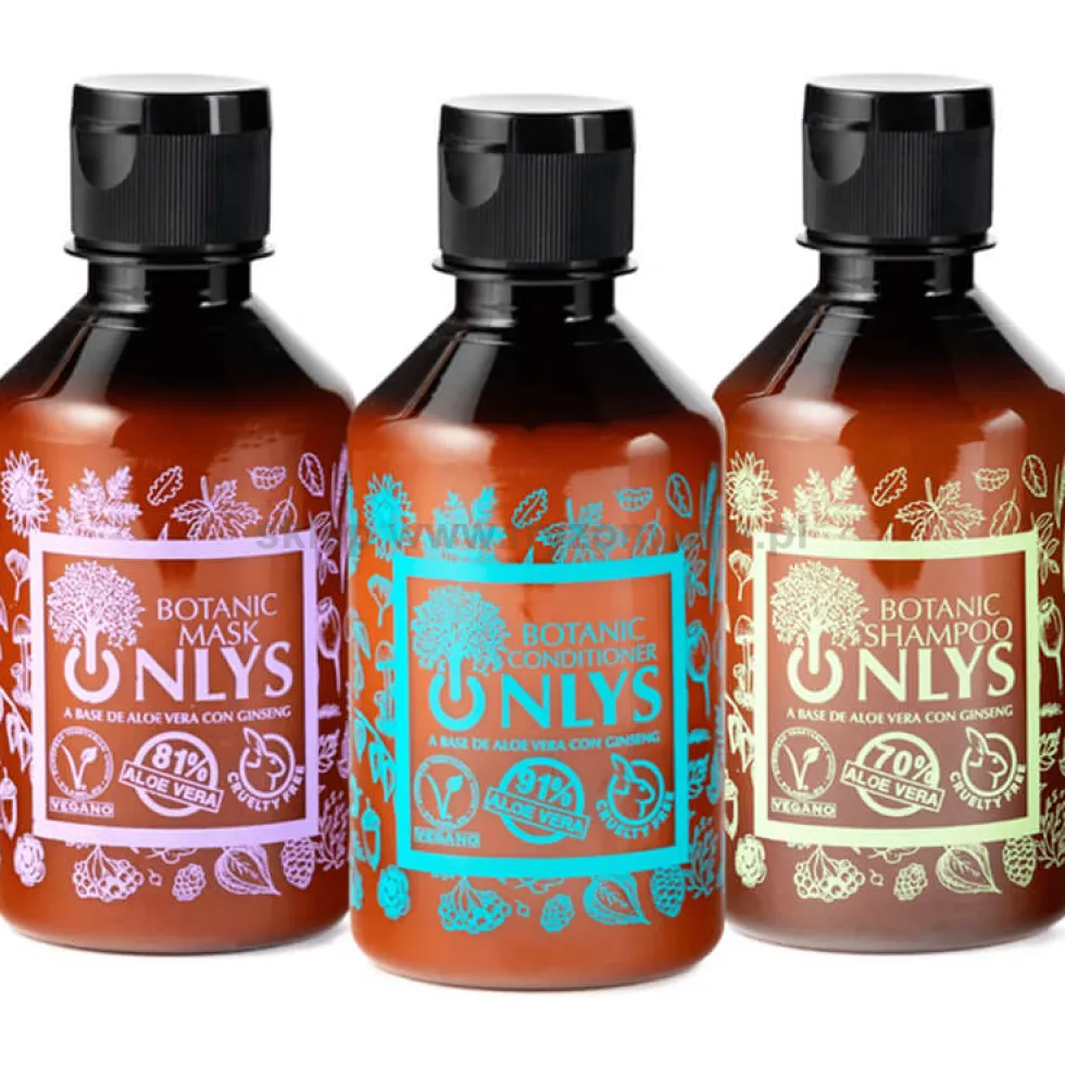 Alterlook Onlys Botanic Home Care - zestaw głęboko nawilżający włosy szampon 250ml, odżywka 250ml, maska 250ml
