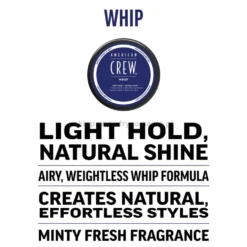 American Crew Whip Natural Shine Krem do stylizacji włosów dla mężczyzn 85ml