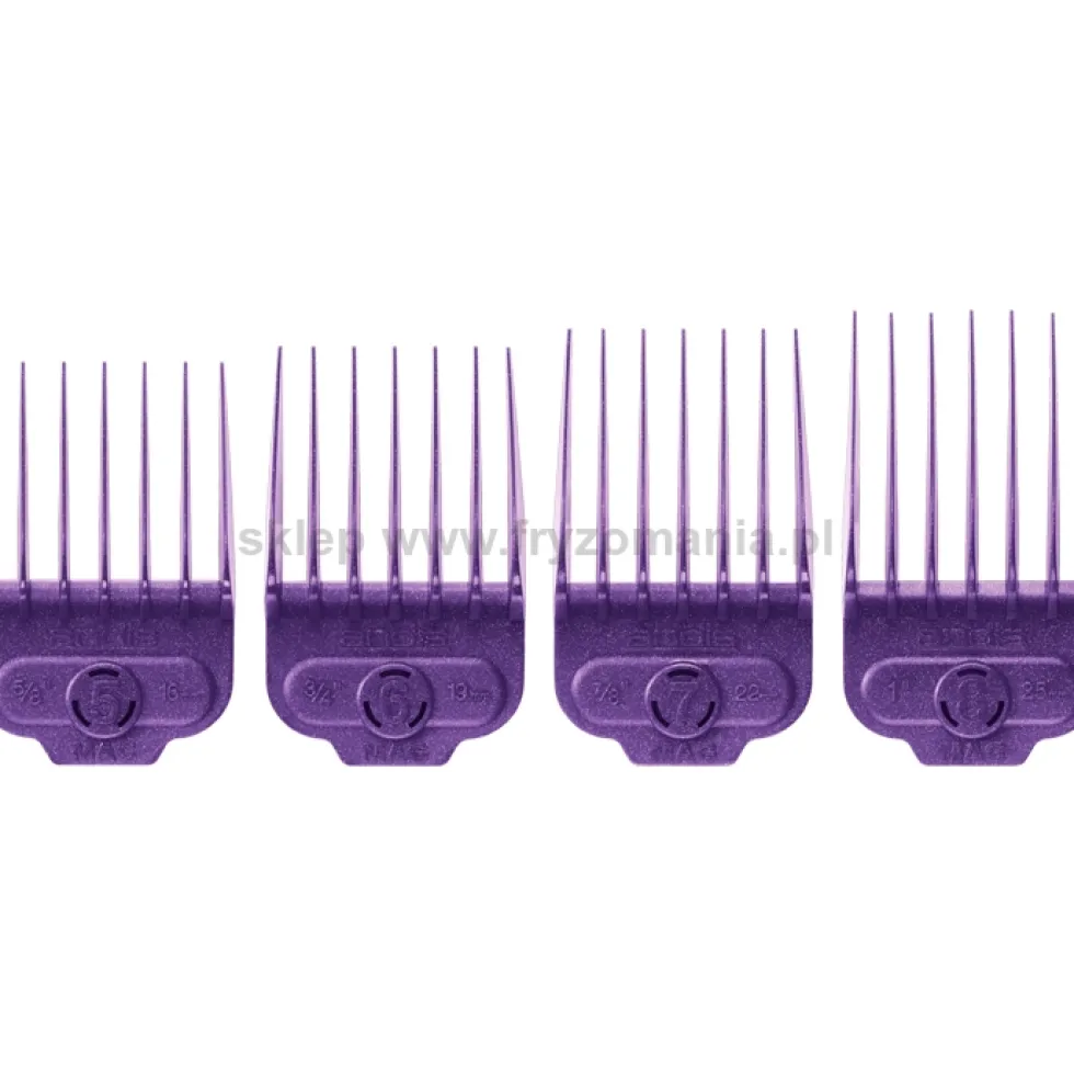 Andis Magnetic Comb Set L Nasadki do maszynki (magnetyczne), rozmiary 16mm, 19mm, 22mm, 25,5mm