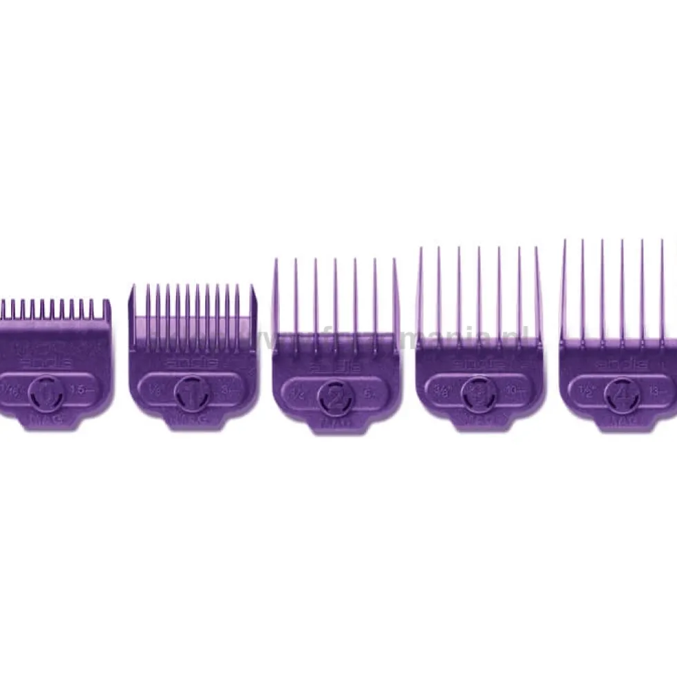 Andis Magnetic Comb Set S Nasadki do maszynki (magnetyczne), rozmiary 1,5mm, 3mm, 6mm, 10mm, 13mm