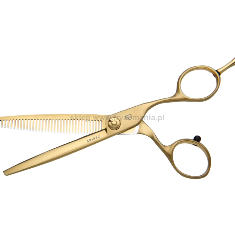 Aristo Diamond D5 Ergo-Flow Gold Matt Offset Degażówki fryzjerskie 6.0" 35T