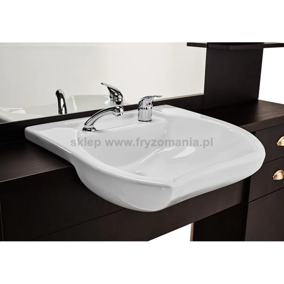 Ayala Barber Davos Konsoleta barberska, płyta laminat, blat drewno