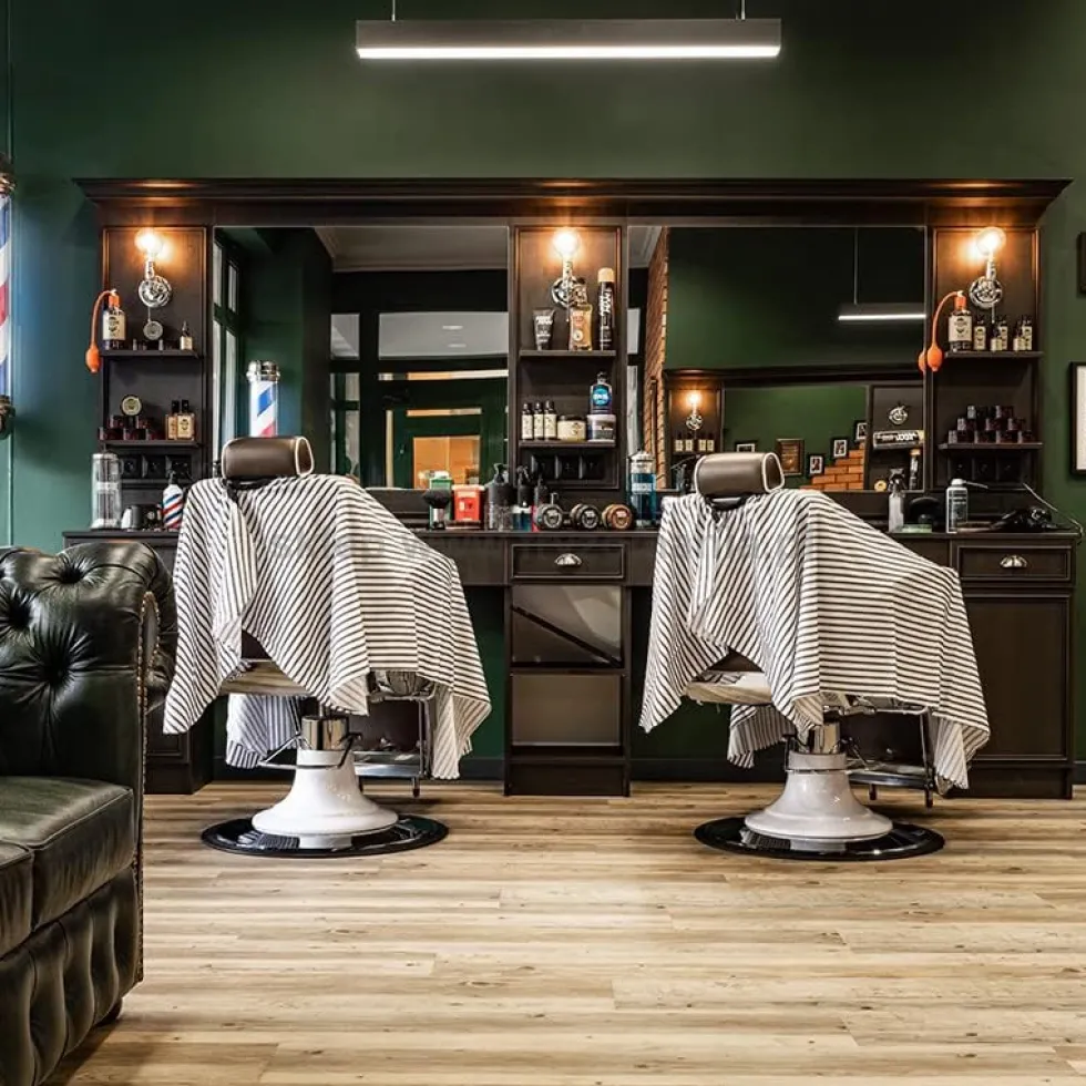 Ayala Barber Lexus II Konsoleta fryzjerska 2-stanowiskowa, kolor czarny lub wenge