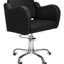 Ayala Holly Black Fotel fryzjerski, podstawa pięcioramienna + kółka dostępny w 48h