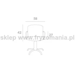 Ayala Marea Fotel fryzjerski czarny, podstawa pięcioramienna + stopki dostępny w 48h
