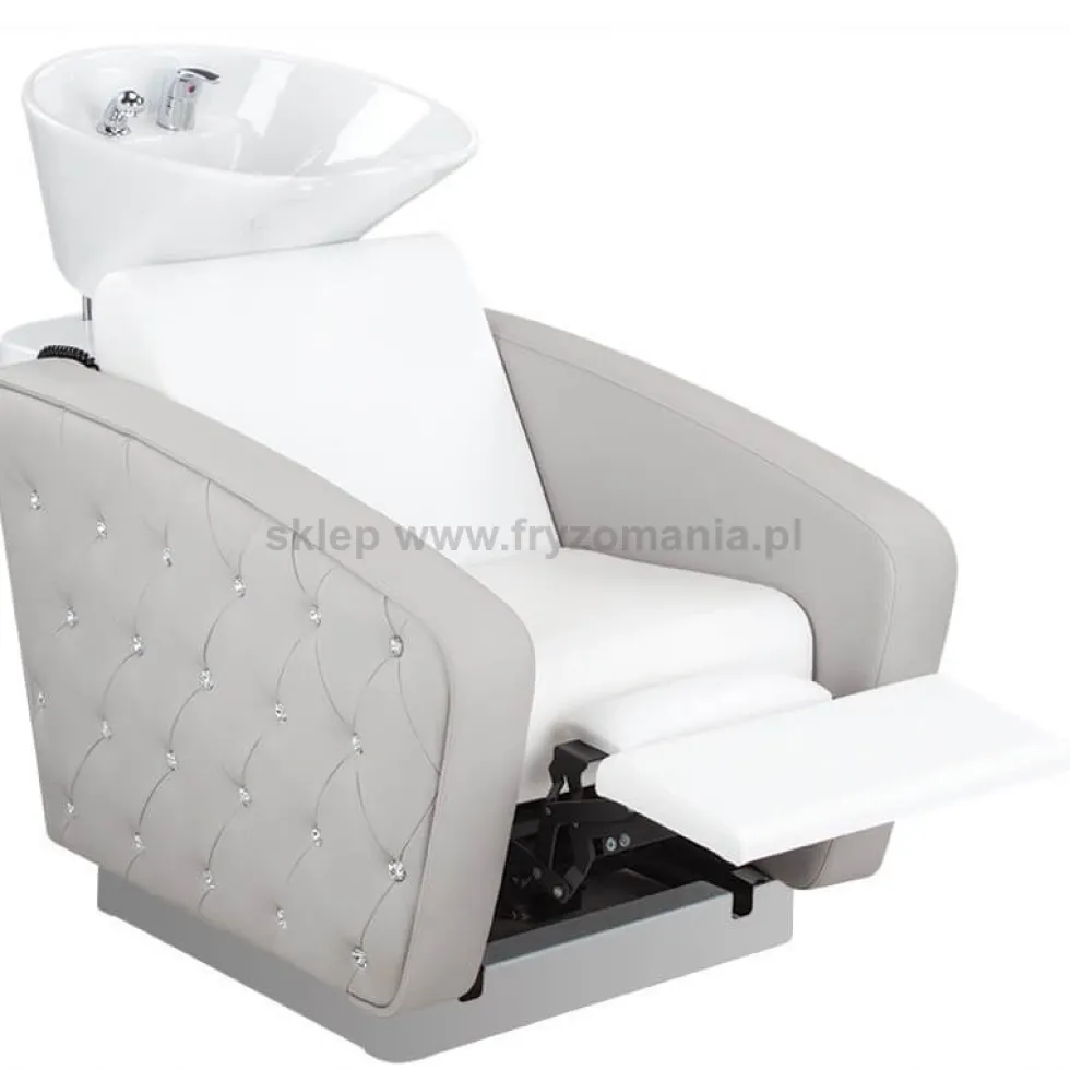 Ayala OBSESSION Myjnia fryzjerska ozdobiona kryształami Swarovskiego z ruchomym podnóżkiem i masażem SHIATSU