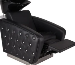 Ayala Obsession Sofa Myjnia fryzjerska podwójna ozdobiona kryształami Swarovskiego z regulowanym podnóżkiem