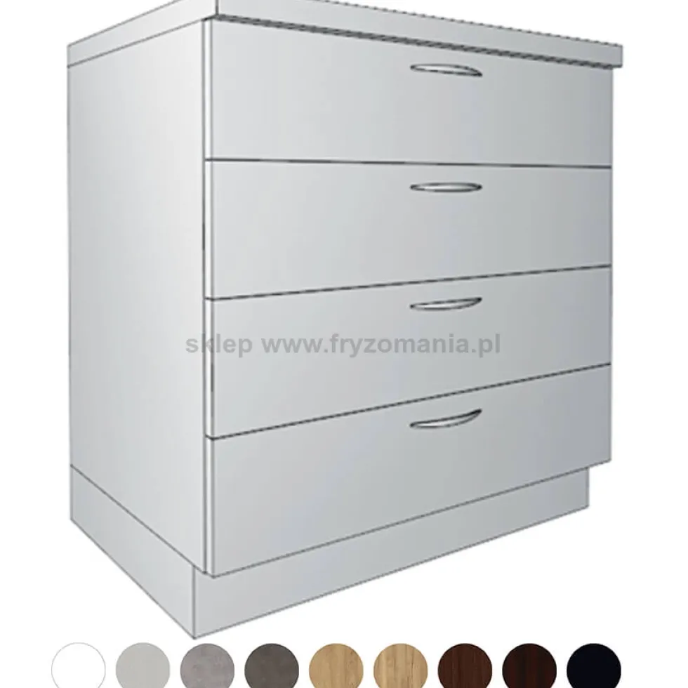 Ayala System Modułowy SDS 80 Labor fryzjerski - szafka dolna z szufladami 80cm