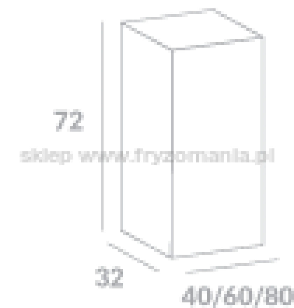 Ayala System Modułowy SGP 40 / SGP 60 / SGP 80 szafka górna niska 72cm